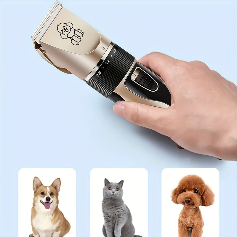 Premium Pet Hair Trimmer Kit - Electric Precision Clippers with Gentle Hair Cutting Technology