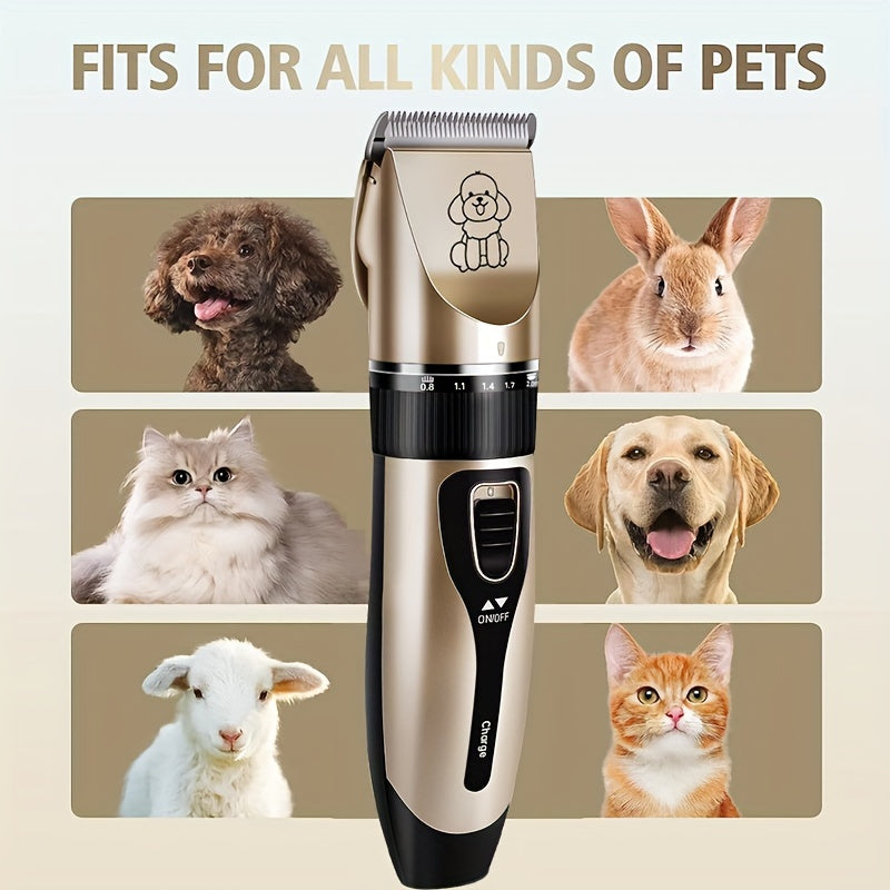 Premium Pet Hair Trimmer Kit - Electric Precision Clippers with Gentle Hair Cutting Technology