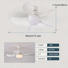 1 PC Socket Fan Ceiling Fan With Light And Remote, E27 Noiseless Ceiling Fans Dimmable Led Lights