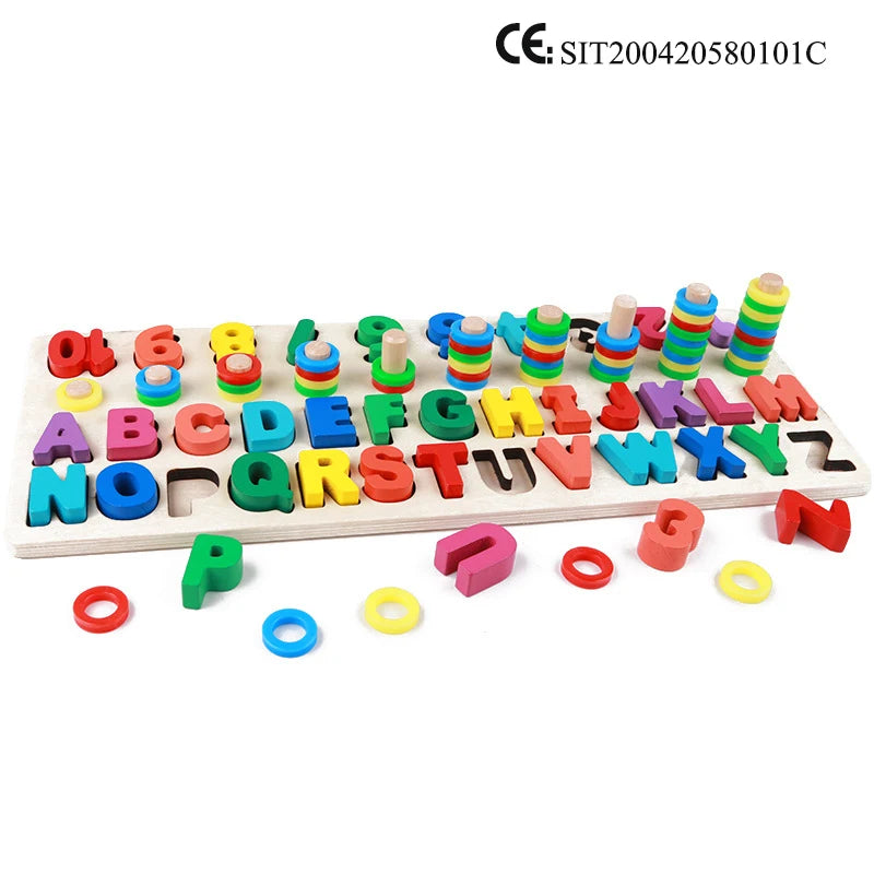 Children's Toys Kids Digital letter Color Cognition Puzzle Baby Early Learning Building Blocks Montessori toys