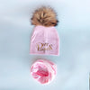 Baby Hats set for Girls golden letter princess prince crown Hat Boy Hat kintted Cotton Children Scarf Collar Caps Kid Beanie set