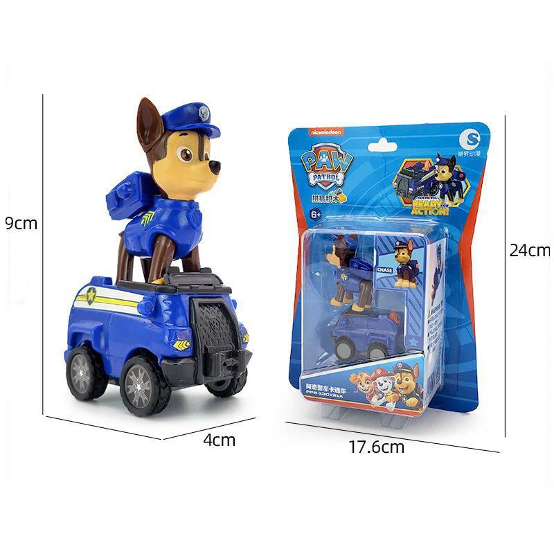 Genuine Paw Patrol Action Figure Chase Skye Car Toy Patchwork Blocks Fire Fighting inertia Taxiing Car Fall-resistant Boy Gift