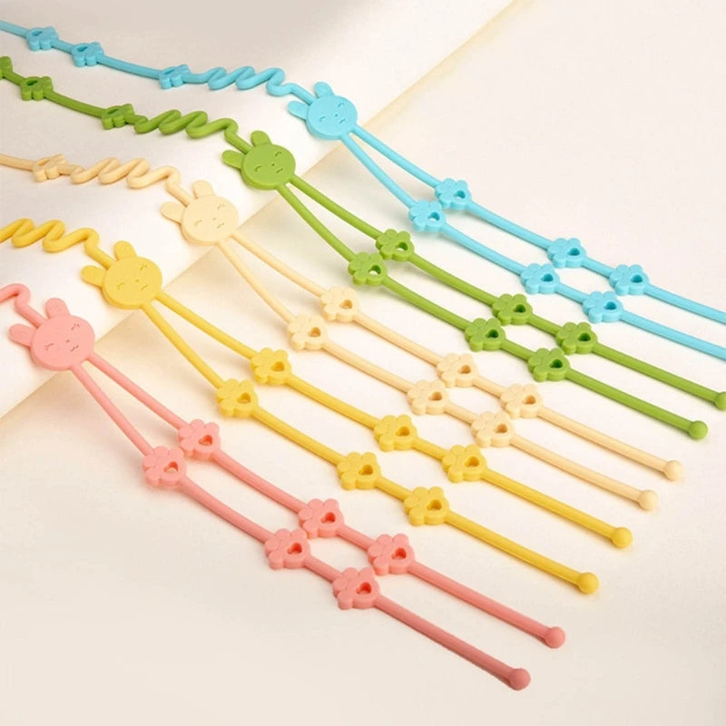 BPA Free Silicone Baby Pacifier Clips Chain Nipple Holder Clip Adjustable Anti-drop Stroller