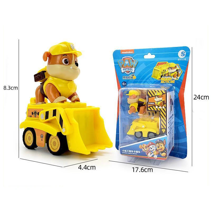 Genuine Paw Patrol Action Figure Chase Skye Car Toy Patchwork Blocks Fire Fighting inertia Taxiing Car Fall-resistant Boy Gift