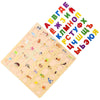 1 Set Russian Alphabet Wooden Puzzle Learn Russian Alphabet Learning Toy for Toddlers