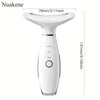 Rechargeable Facial And Neck Massager With Tri-Color LED And Heating Mode, Neck And Facial Skin Massage Care Tool