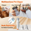 Dog Grooming Kit, 8 in 1 Dog Brush Vacuum Attachment with Dog Clippers Nail Trimmer Grinder Pet Brush Shedding Brush