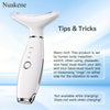 Rechargeable Facial And Neck Massager With Tri-Color LED And Heating Mode, Neck And Facial Skin Massage Care Tool