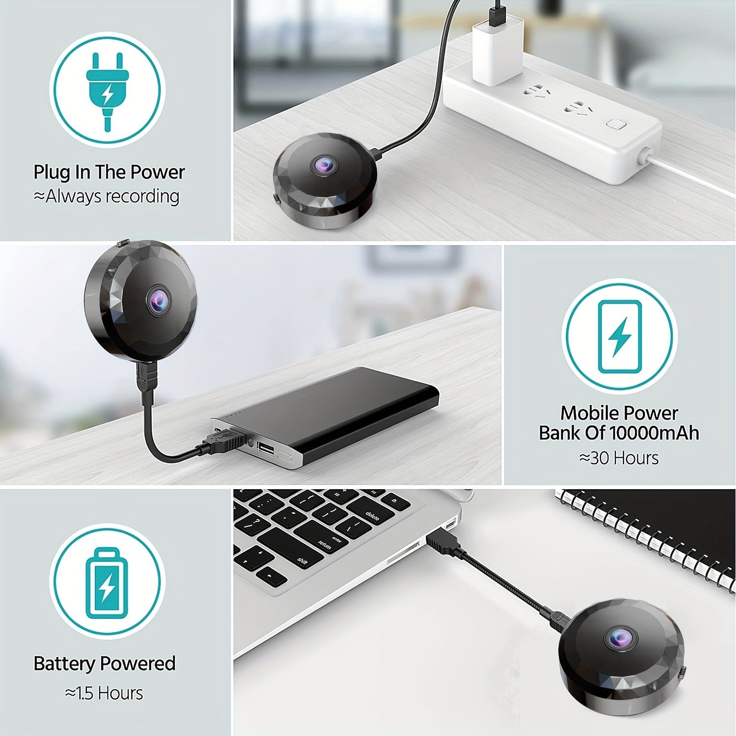 1pc Mini WiFi Surveillance Camera, 2.4G WiFi Monitor Night Vision Motion Detection