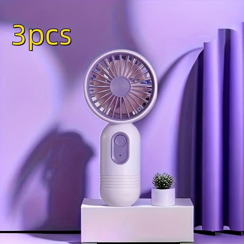 Mini Portable Fan, Handheld Fan Personal Mini Fan USB Rechargeable With 5 Speeds, 90° Foldable