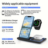 Wireless Charging Station 3-in-1 Standard 15W Fast Mag-Safe Charger Stand with QC3.0 Adapter